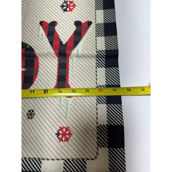 Christmas Throw Pillow Zippered Covers Lot of Two Buffalo Check Farmhouse New - Picture 6 of 6